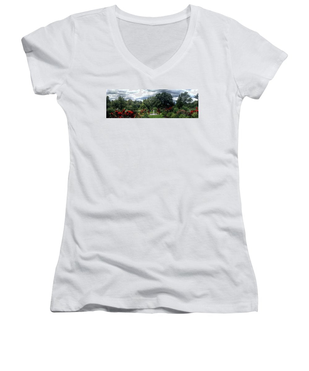 Panorama 3492 Morris Arboretum of the University of Pennsylvania - Women's V-Neck