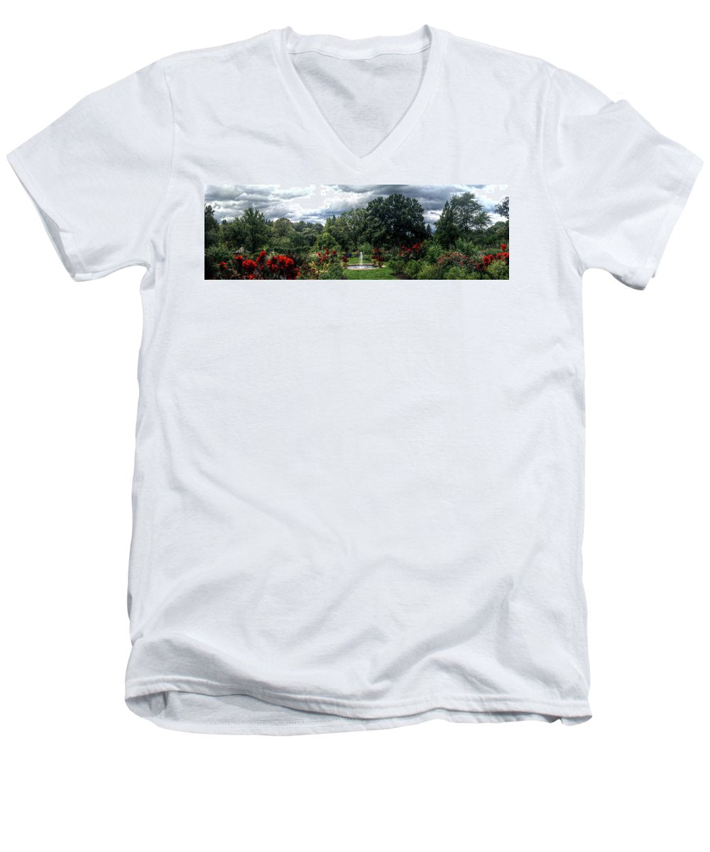 Panorama 3492 Morris Arboretum of the University of Pennsylvania - Men's V-Neck T-Shirt