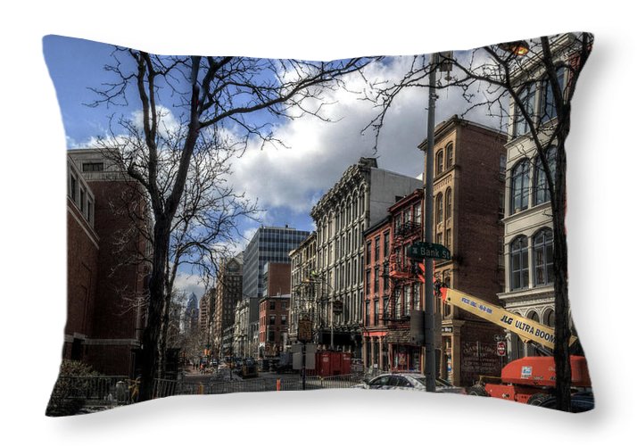 Panorama 3607 200  Block of Chestnut Street - Throw Pillow