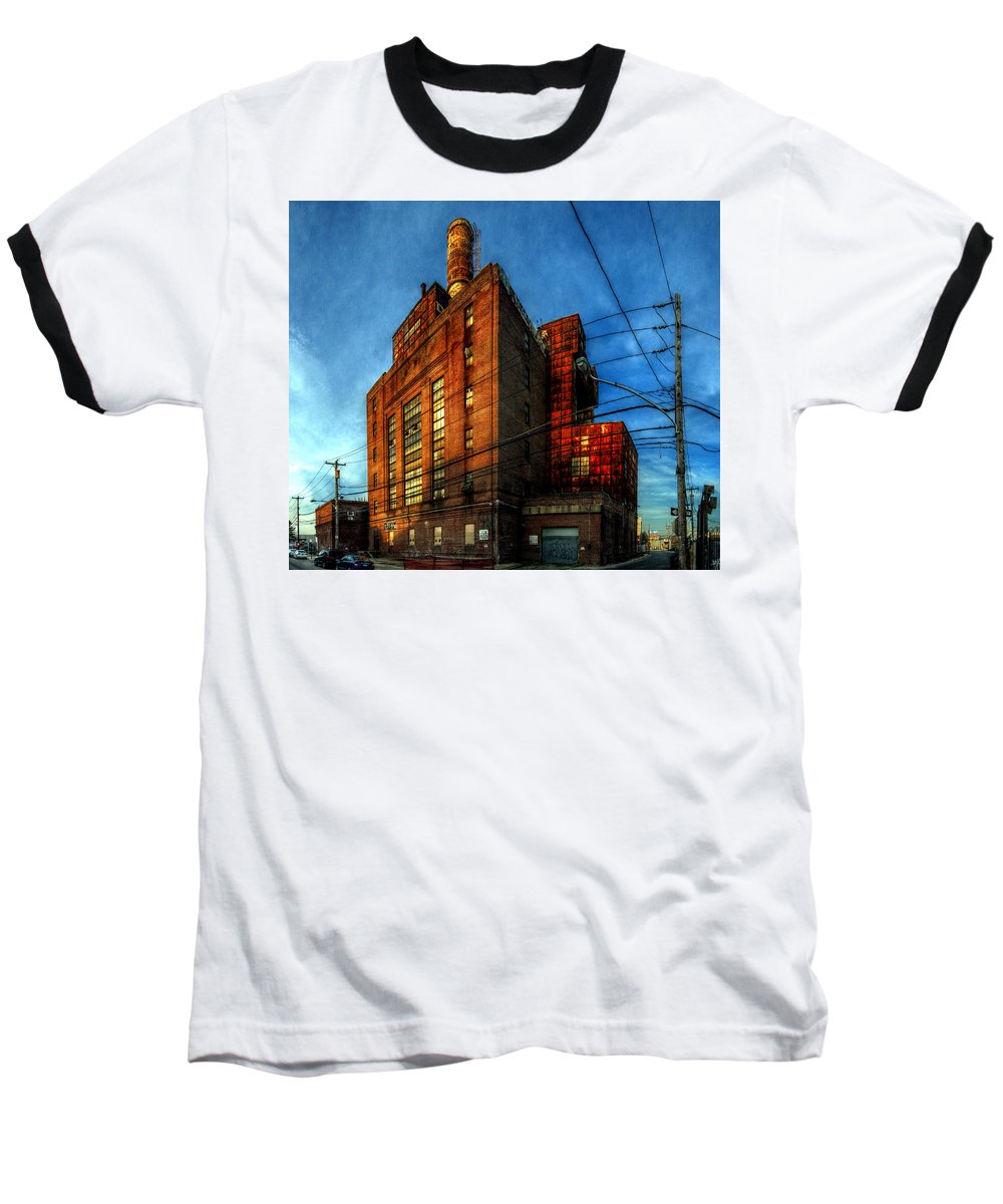 Panorama 3647 Willow Street Steam Plant - Baseball T-Shirt
