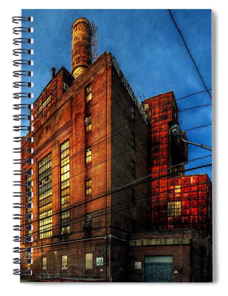Panorama 3647 Willow Street Steam Plant - Spiral Notebook