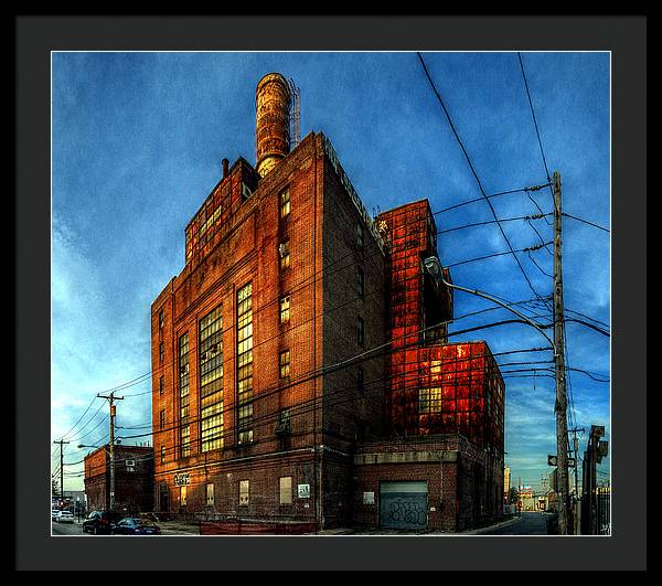 Panorama 3647 Willow Street Steam Plant - Framed Print