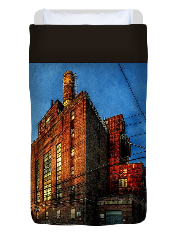 Panorama 3647 Willow Street Steam Plant - Duvet Cover