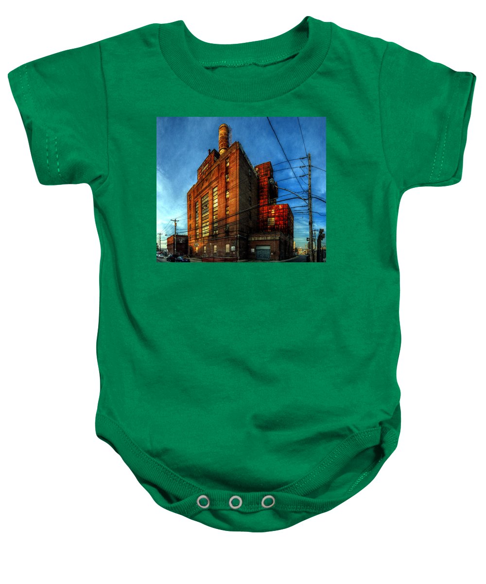 Panorama 3647 Willow Street Steam Plant - Baby Onesie