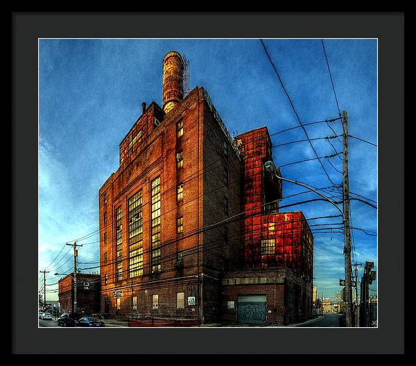 Panorama 3647 Willow Street Steam Plant - Framed Print