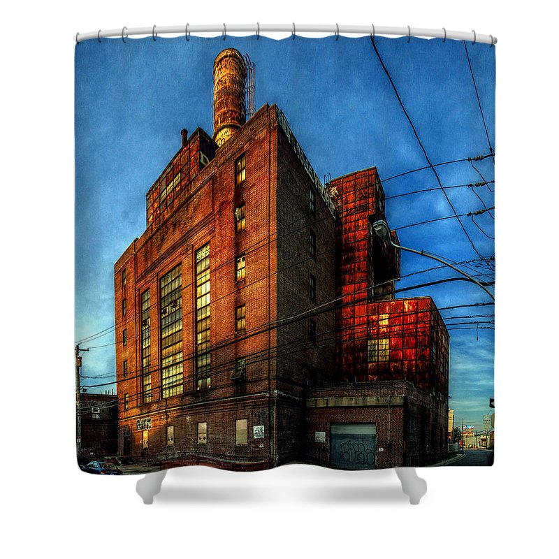 Panorama 3647 Willow Street Steam Plant - Shower Curtain