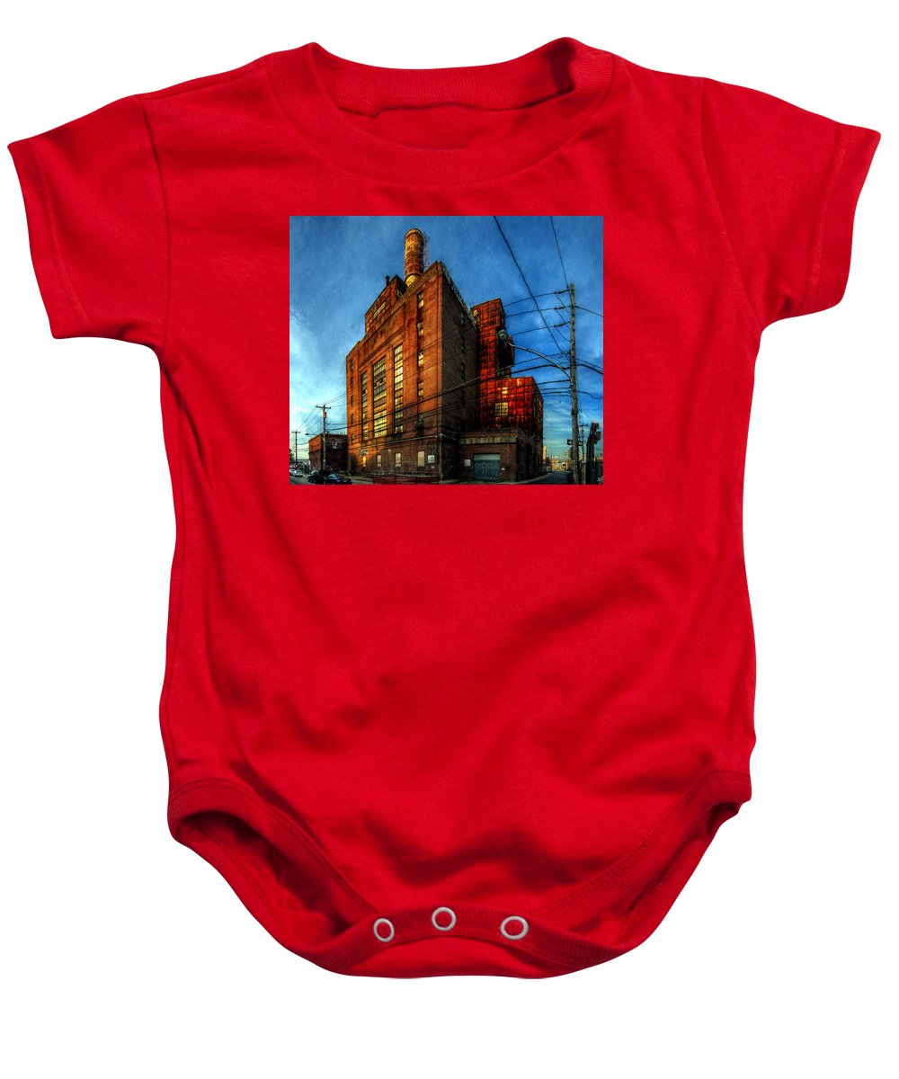 Panorama 3647 Willow Street Steam Plant - Baby Onesie