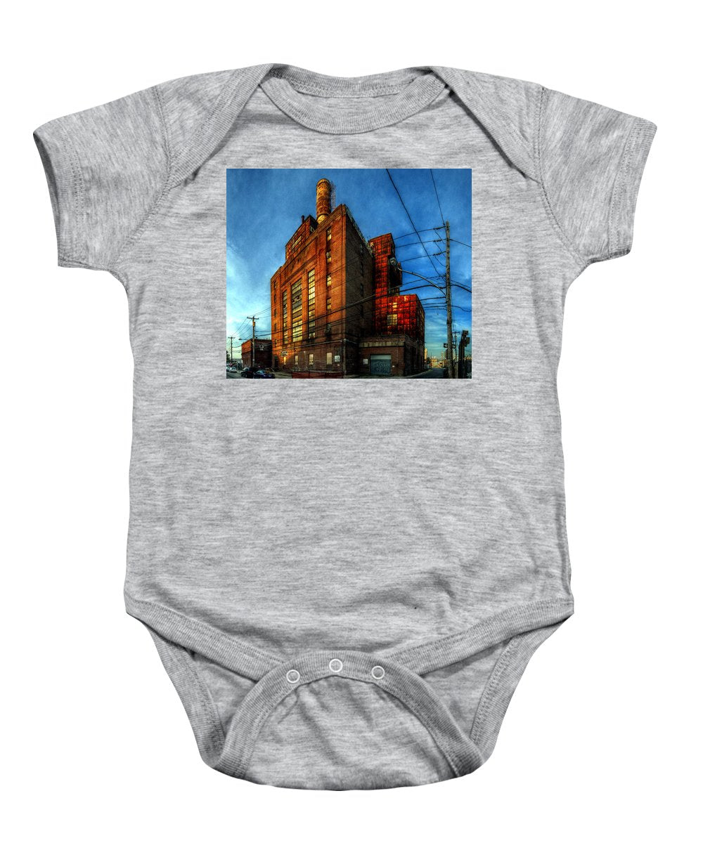 Panorama 3647 Willow Street Steam Plant - Baby Onesie
