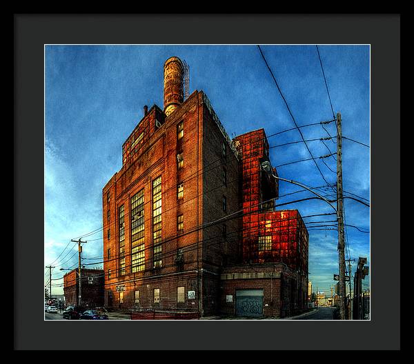 Panorama 3647 Willow Street Steam Plant - Framed Print