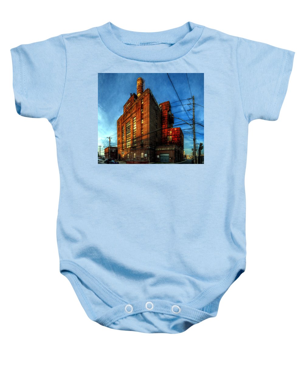 Panorama 3647 Willow Street Steam Plant - Baby Onesie