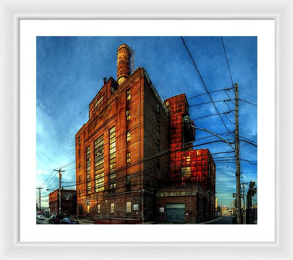 Panorama 3647 Willow Street Steam Plant - Framed Print