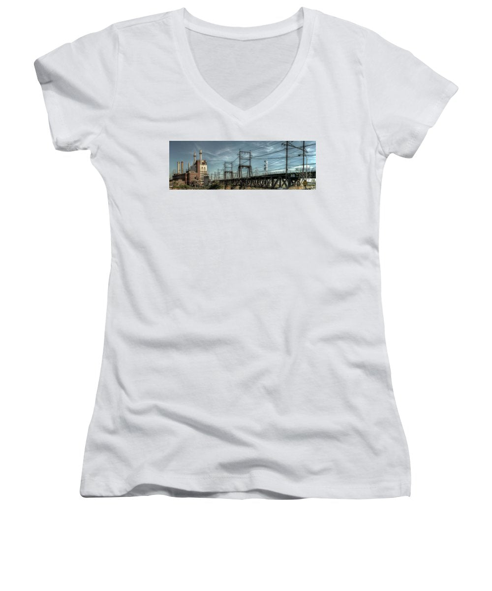 Panorama 4018 West Philadelphia Elevated Branch - Women's V-Neck