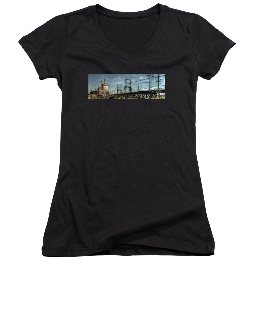 Panorama 4018 West Philadelphia Elevated Branch - Women's V-Neck