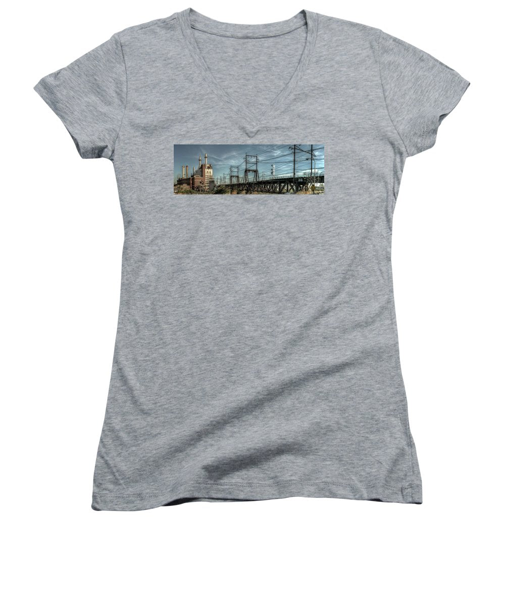 Panorama 4018 West Philadelphia Elevated Branch - Women's V-Neck