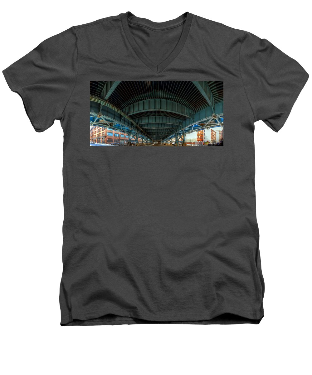 Panorama 3616 Benjamin Franklin Bridge - Men's V-Neck T-Shirt