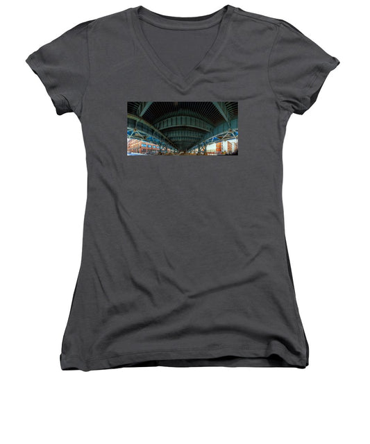Panorama 3616 Benjamin Franklin Bridge - Women's V-Neck