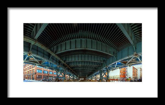 Panorama 3616 Benjamin Franklin Bridge - Framed Print