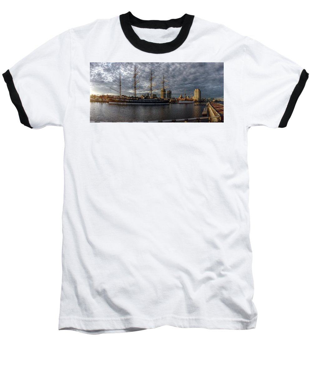 Panorama 2402 Moshulu and Olympia - Baseball T-Shirt