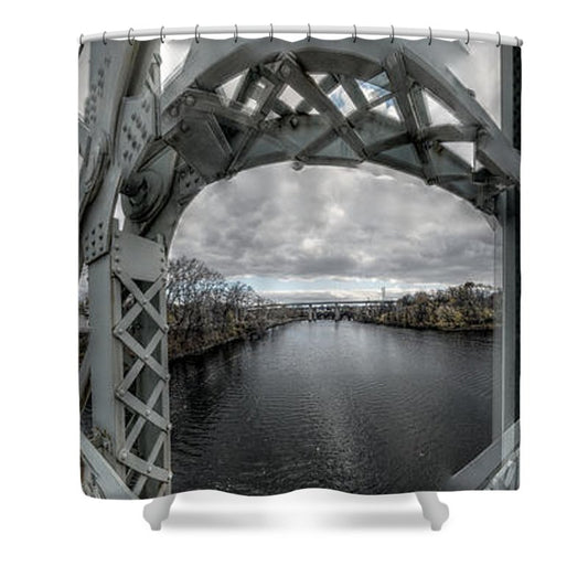 Panorama 3152 Falls Bridge - Shower Curtain