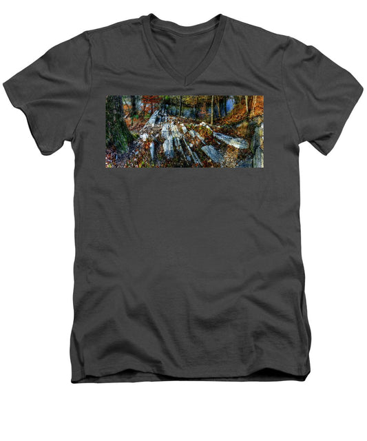 Panorama 3170 Morris Arboretum of the University of Pennsylvania - Men's V-Neck T-Shirt