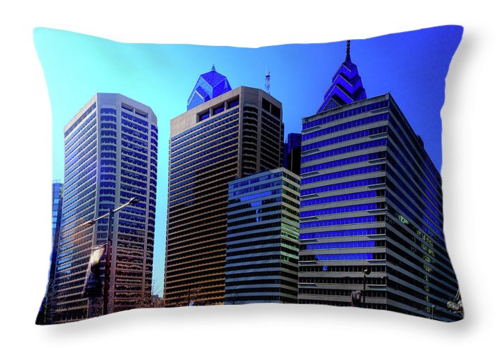 Panorama 3186 15th St and John F. Kennedy Blvd - Throw Pillow