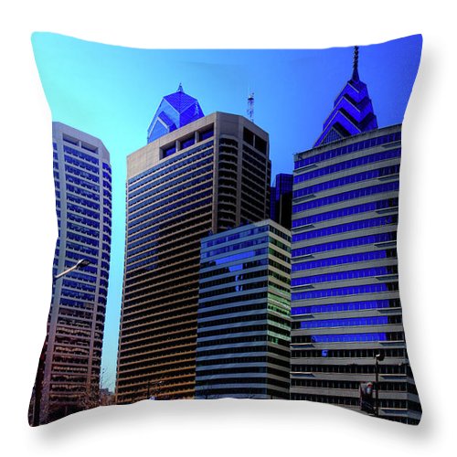 Panorama 3186 15th St and John F. Kennedy Blvd - Throw Pillow
