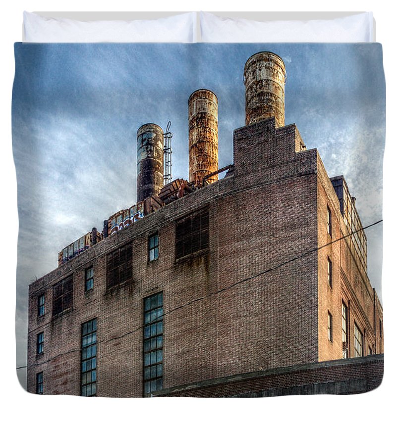 Panorama 3206 Willow Street Steam Plant - Duvet Cover