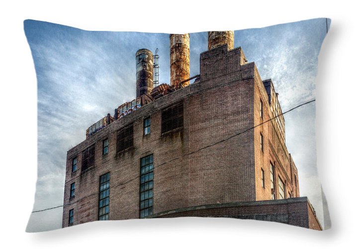 Panorama 3206 Willow Street Steam Plant - Throw Pillow