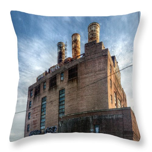 Panorama 3206 Willow Street Steam Plant - Throw Pillow