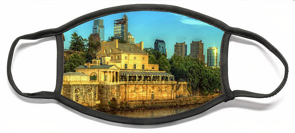 Panorama 3327 Fairmount Water Works - Face Mask