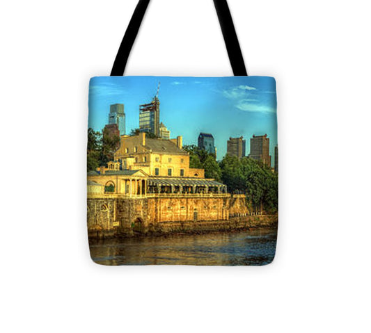 Panorama 3327 Fairmount Water Works - Tote Bag