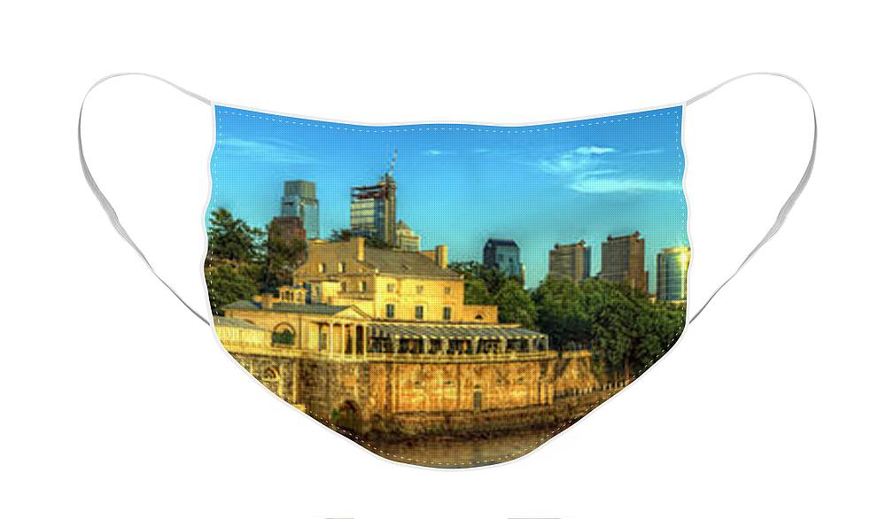 Panorama 3327 Fairmount Water Works - Face Mask