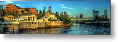 Panorama 3327 Fairmount Water Works - Metal Print