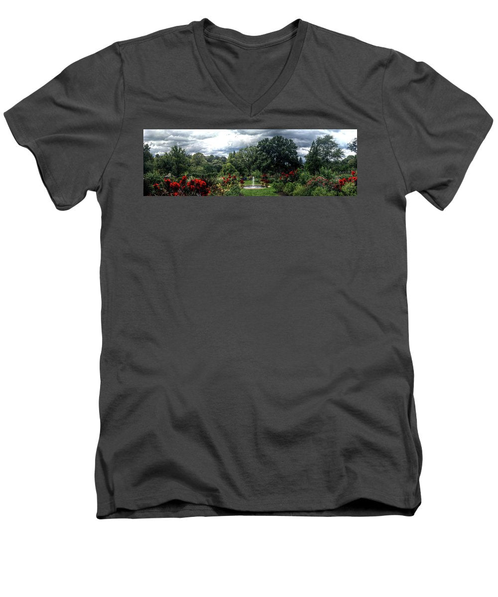 Panorama 3492 Morris Arboretum of the University of Pennsylvania - Men's V-Neck T-Shirt