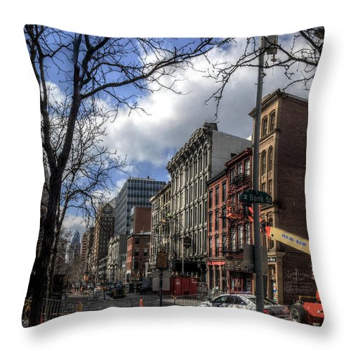Panorama 3607 200  Block of Chestnut Street - Throw Pillow