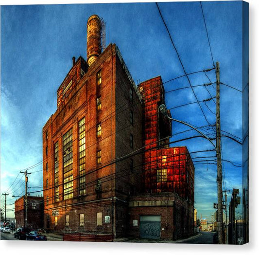 Panorama 3647 Willow Street Steam Plant - Canvas Print