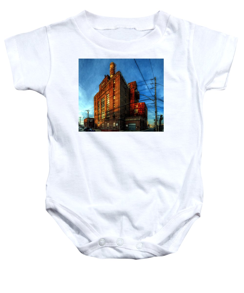 Panorama 3647 Willow Street Steam Plant - Baby Onesie