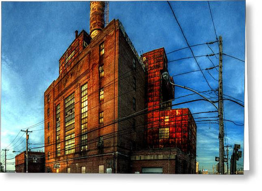 Panorama 3647 Willow Street Steam Plant - Greeting Card