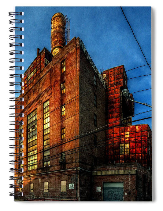 Panorama 3647 Willow Street Steam Plant - Spiral Notebook