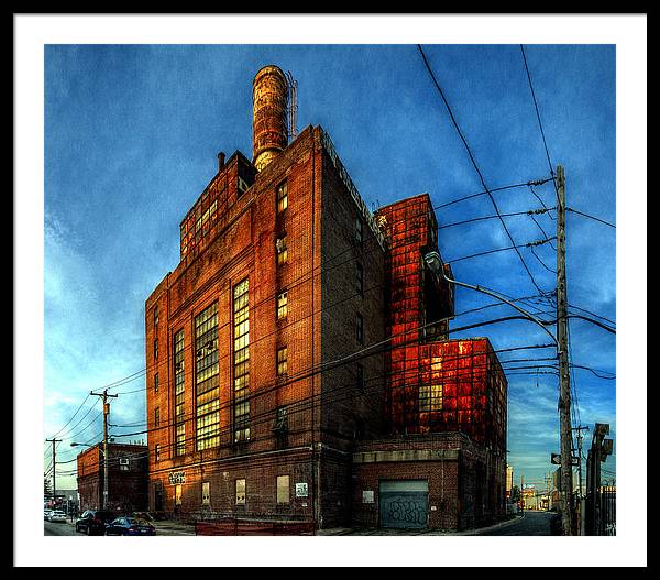 Panorama 3647 Willow Street Steam Plant - Framed Print