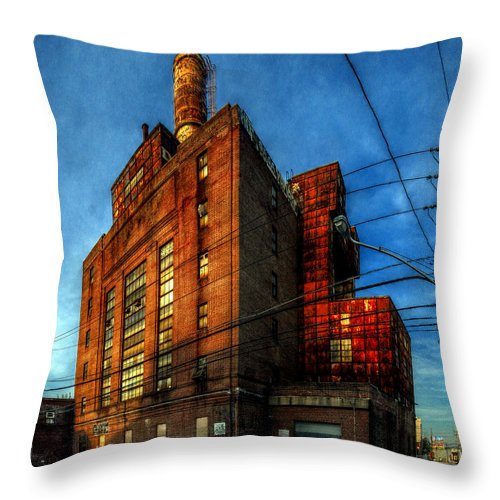 Panorama 3647 Willow Street Steam Plant - Throw Pillow