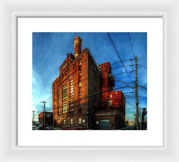 Panorama 3647 Willow Street Steam Plant - Framed Print