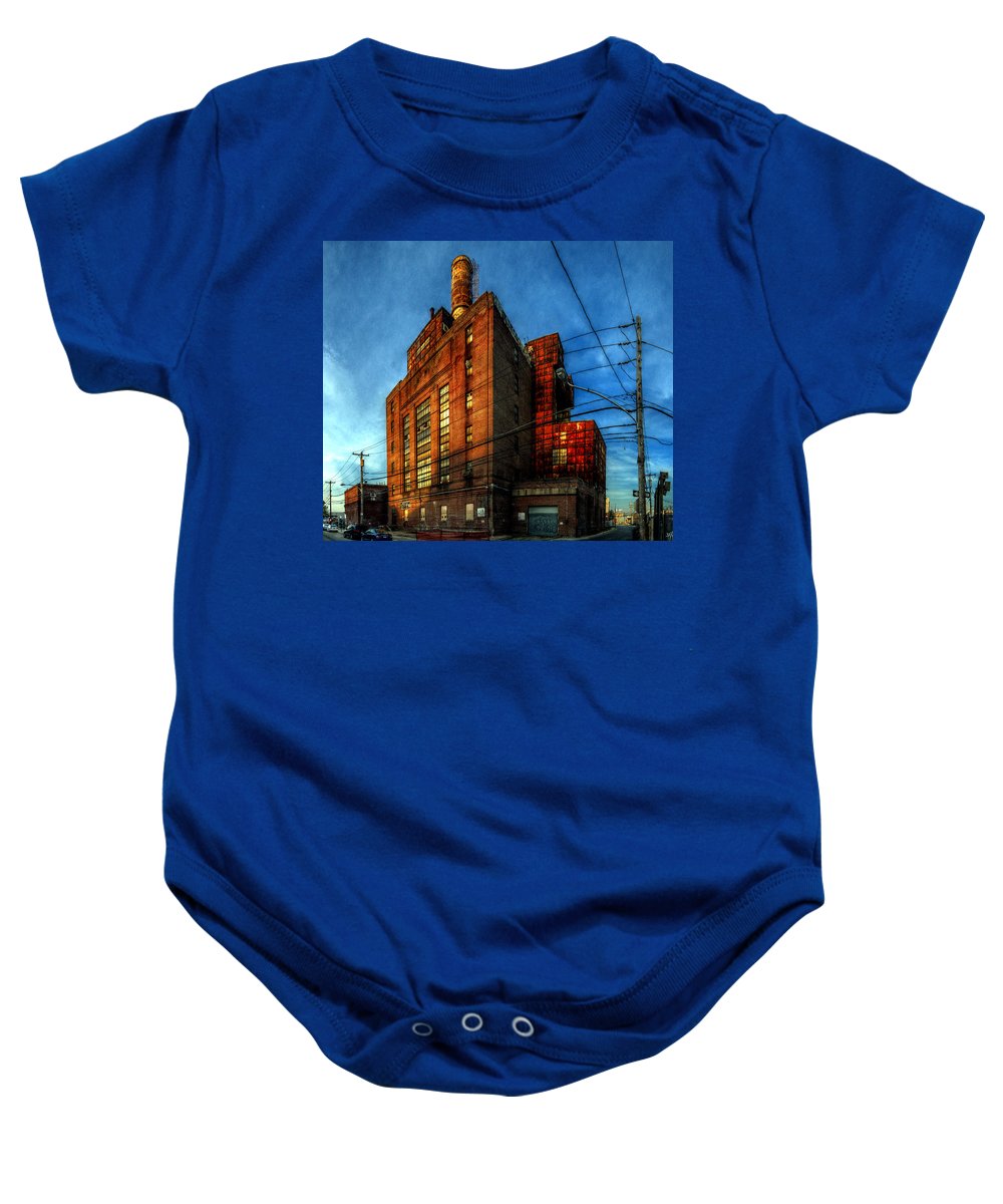 Panorama 3647 Willow Street Steam Plant - Baby Onesie